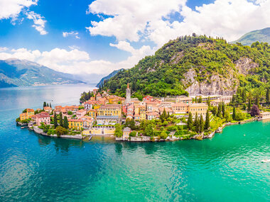Vol panoramique en hélicoptère au-dessus du lac de Côme