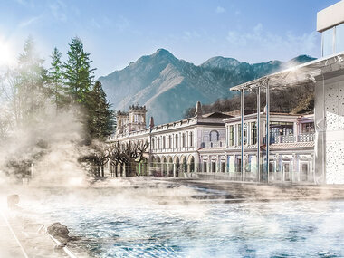Relax e gusto alle Terme San Pellegrino per 2: 1 accesso giornaliero con kit Spa e pranzo