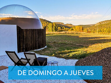 1 noche bajo las estrellas en la Burbuja Antisaturno - Glamping Alto Tajo de domingo a jueves
