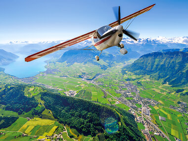 Vol panoramique en avion dans les Alpes suisses pour 2 personnes