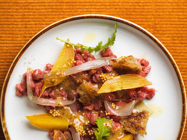 7-retters middag inkl. 1 glas vin for 2 på restaurant Odette