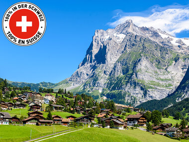 1 Übernachtung in der zauberhaften Schweiz: für 2 in den Bergen von Grindelwald und St. Moritz