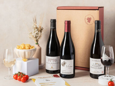 Coffret Pépites de vignerons : 3 grands vins et livret de dégustation pour 2