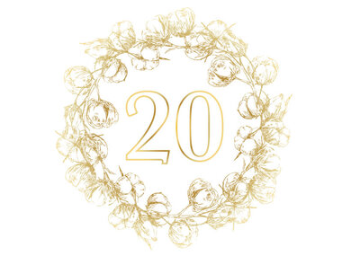 Herzlichen Glückwunsch zum 20. Hochzeitstag!