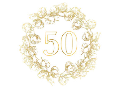 Herzlichen Glückwunsch zum 50. Hochzeitstag!