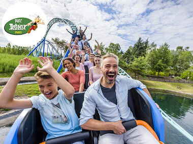Billets pour le Parc Astérix : 1 entrée adulte et 1 entrée enfant en 2026