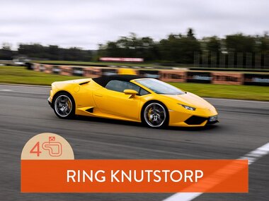Kør racerbil: 4 omgange i Lamborghini på Ring Knutstorp