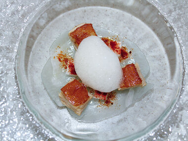 Menú de 8 degustaciones y selección de postres en restaurante Casa Gerardo, Asturias