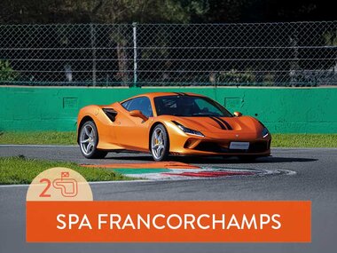 2 rondes racen op het circuit van Spa-Francorchamps in een Ferrari F8 Tributo