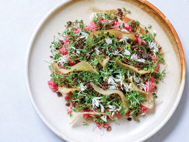 4-retters middag med vin hos Restaurant Norrlyst for 2