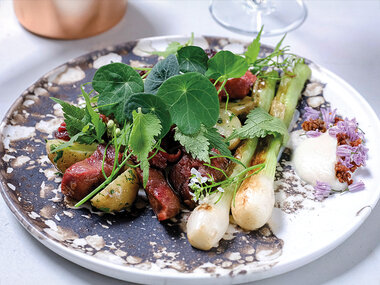 4-retters middag med vinmenu hos Restaurant Norrlyst for 2
