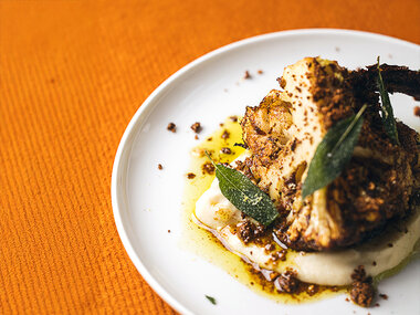 4-retters frokost hos Restaurant Odette for 2