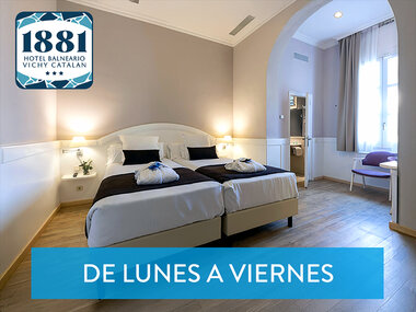 Escapada entre semana: 1 noche con desayuno en el 1881 Hotel Balneario Vichy Catalan 3*