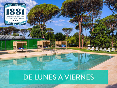 Escapada entre semana: 1 noche, cena y acceso a spa en el 1881 Hotel Balneario Vichy Catalan 3*