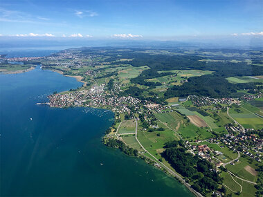 Vol panoramique en avion au-dessus du nord du lac de Constance pour 2 personnes