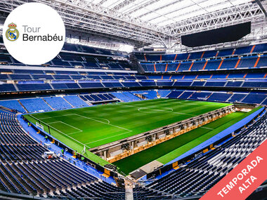 Real Madrid Tour en temporada alta: 1 entrada de adulto y 1 de niño para museo, trofeos y magia en el Bernabéu