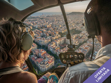 Barcelona Tour: 1 vuelo compartido en helicóptero de 15 min para 2 personas