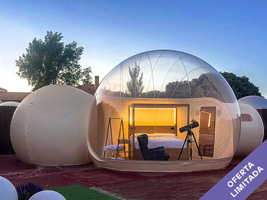 Estancia inolvidable en Hotel Zielo Las Beatas: 1 noche en burbuja con cena