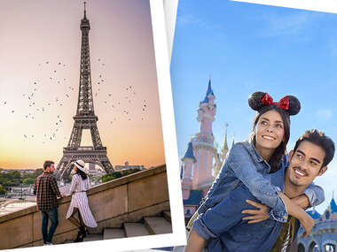 Tageseintritt für 2 Erwachsene in 1 Disneyland® Paris Park und 1 Übernachtung in einem Pariser 3*- oder 4*-Hotel