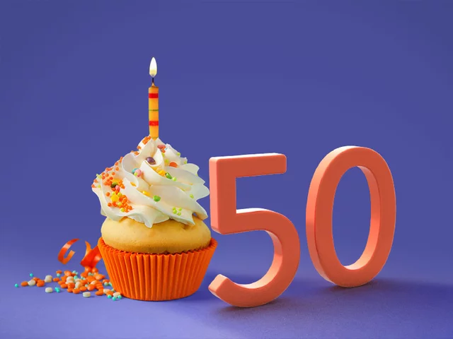 Carte anniversaire 50 ans - Happy birthday, 50 years